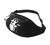 HSJFS Sac banane tendance imprimé batteur ceinture réglable sac de poitrine décontracté, Batterie, Taille unique