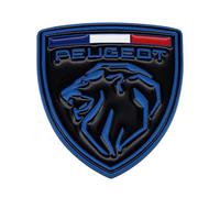 HSJKU 2 Pièce 3D Métal Autocollant de Voiture pour Peugeot 208 II 2019-2024, Stickers Voiture Logo,Car Styling Décoration Accessoires,G