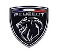 HSJKU 2 Pièce 3D Métal Autocollant de Voiture pour Peugeot 208 II 2019-2024, Stickers Voiture Logo,Car Styling Décoration Accessoires,E