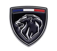 HSJKU 2 Pièce 3D Métal Autocollant de Voiture pour Peugeot 208 II 2019-2024, Stickers Voiture Logo,Car Styling Décoration Accessoires,F