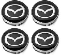 HSJKU 4 Pièces Auto Cache Moyeux pour Mazda MX-5 III Roadster, Bouchon de Jante Cache Moyeu Centre Roue Enjoliveurs Centre Jante Capuchons,A- 60mm