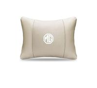 HSJKU Coussins D'appui-tête de Voiture pour MG ZS Excite 2017-2020, Tete Voiture Oiture Oreiller de Voyage Confort Cervical Réglable Cadeau,Beige- One Lumbar Support