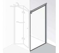 HSK Atelier Plan Plan Paroi latérale pour porte pliante, dimensions : 80,0 cm x 200,0 cm, 17988080-41-120, Cabines de douche: Aspect chromé : Verre véritable TwinSeal