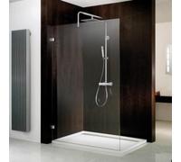 HSK Atelier Pur élément vitré Walk In sans cadre AP.75, jusqu'à 1200x2000mm, butée gauche, AP.75-L-41-50edelglas, Cabines de douche: Aspect chromé : ESG clair avec verre précieux