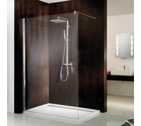 HSK Atelier Walk In élément avant, dimensions : 180,0 x 200,0 cm, butée droite/gauche (rotative), 1732180-41-50edelglas, Cabines de douche: Aspect chromé : ESG clair avec verre précieux