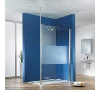 HSK Easy Comfort Walk In élément frontal avec support de plafond, dimensions : 100,0 x 200,0 cm, butée à droite, 1242100-R-41-50edelglas, Cabines de douche: Aspect chromé : ESG clair avec verre précie