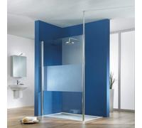 HSK Easy Comfort Walk In élément frontal avec support de plafond, dimensions : 120,0 x 200,0 cm, butée gauche, 1242120-L-01-50, Cabines de douche: Alu-argent mat : ESG clair