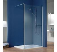 HSK Easy Walk In élément frontal, dimensions : 140,0 x 200,0 cm, butée à droite, 1241400-R-41-120, Cabines de douche: Aspect chromé : Verre véritable TwinSeal