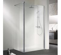 HSK Easy Walk In panneau latéral avec élément pivotant, 90(c) x 35(b)cm, butée droite, 1270900-R-41-120, Cabines de douche: Aspect chromé : Verre véritable TwinSeal
