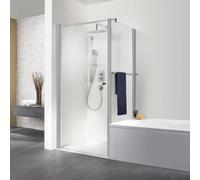 HSK Exklusiv Panneau latéral raccourci pour porte tournante, dimensions : 75 x 175 cm, butée : droite/gauche (rotative), 431075-41-120, Cabines de douche: Aspect chromé : Verre véritable TwinSeal