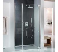 HSK K2P porte battante et partie secondaire pour niche, dimensions : 90,0 x 200,0 cm, charnière de porte à droite, 2105090-R-41-50edelglas, Cabines de douche: Aspect chromé : ESG clair avec verre préc