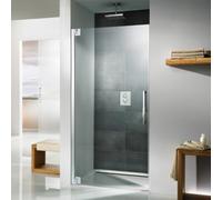 HSK K2P porte battante pour niche, dimensions : 80,0 x 200,0 cm, charnière de porte à gauche, 2102080-L-41-120, Cabines de douche: Aspect chromé : Verre véritable TwinSeal