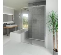 HSK K2P Porte coulissante 2 vantaux, dimensions : 160,0 x 200,0 cm, élément fixe à droite, 2135160-R-41-120, Cabines de douche: Aspect chromé : Verre véritable TwinSeal