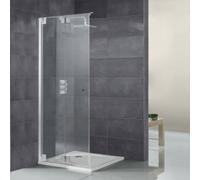 HSK K2P Porte pliante à charnières en 2 parties pour paroi latérale, 75,0 cm x 200,0 cm, butée gauche, 2178075-L-41-50, Cabines de douche: Aspect chromé : ESG clair