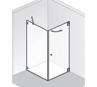 HSK Kienle porte battante sans cadre avec panneau latéral K.20, jusqu'à 1020x2000mm, butée articulée à droite, K.20-R-90-50, Cabines de douche: aspect inox : transparent ESG
