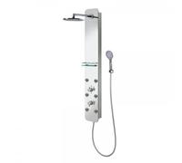 HSK Paroi de douche Softcube, face avant : miroir, -47, 1001600KB10-47, Exécution: avec douchette de tête ronde, super-plate, Ã250 mm, hauteur 2 mm