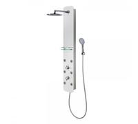 HSK Paroi de douche Softcube, verre blanc, -42, 1001600KB5-42, Exécution: avec pomme de douche ronde, plate, Ã400 mm, hauteur 8 mm