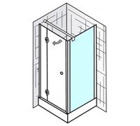 HSK Premium Classic pour porte tournante, dimensions : 100 x 200 cm, butée : droite/gauche (rotative), 630100-41-50, Cabines de douche: Aspect chromé : ESG clair