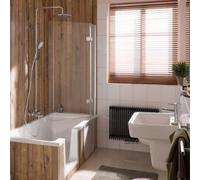 HSK Premium Softcube en 2 parties, 1 élément pendulaire, dimensions : 114 x 140 cm, butée : droite, 68064114-R-41-50edelglas, Cabines de douche: Aspect chromé : ESG clair avec verre précieux