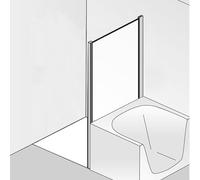 HSK Premium Softcube Paroi latérale, pour porte pivotante avec élément fixe, 6831075-41-50#178,