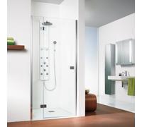 HSK Premium Softcube porte battante dans niche, dimensions : 90 x 200 cm, butée à charnière à gauche, 68014090-L-41-50edelglas, Cabines de douche: Aspect chromé : ESG clair avec verre précieux