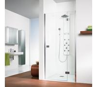 HSK Premium Softcube porte tournante dans niche, dimensions : 120 x 200 cm, butée à charnière à droite, 6801120-R-41-50, Cabines de douche: Aspect chromé : ESG clair
