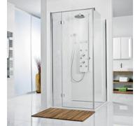 HSK Premium Softcube porte tournante pour panneau latéral, dimensions : 75 x 200 cm, butée pivotante à gauche, 6800075-L-41-50, Cabines de douche: Aspect chromé : ESG clair