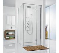 HSK Premium Softcube porte tournante pour paroi latérale, dimensions : 120 x 200 cm, butée à droite, 6800120-R-41-50, Cabines de douche: Aspect chromé : ESG clair