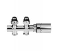 HSK Raccord central au sol Set de robinetterie d'angle, 89083202, Couleur: chrome