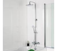 HSK RS 200 Colonne de douche en applique avec bec déverseur, Mitigeur thermostatique, 1006700-KB4,
