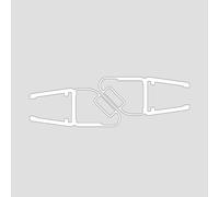 HSK Set de profilés magnétiques 180° pour verre de 6 mm d’épaisseur, E100055-180-6Alu,
