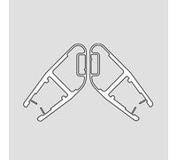HSK Set de profilés magnétiques 45° pour verre de 6 mm d’épaisseur, E100055-90-6Alu,