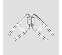 HSK Set de profilés magnétiques 45° pour verre de 8 mm d’épaisseur, E100055-90-8Alu,