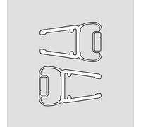 HSK Set de profilés magnétiques 90° pour verre de 6 mm d’épaisseur, E100056-6Alu,