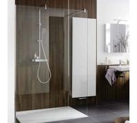 HSK Walk in Pro élément frontal avec profil de raccordement mural, dimensions : 90,0 x 200,0 cm, butée droite/gauche (rotative), 1733090-41-50, Cabines de douche: Aspect chromé : ESG clair