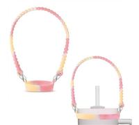 HSKRKOW Attache de Poignée de Bouteille d'Eau pour Stanley, Sangle de Bouteille d'Eau Silicone Élingue de Bouteille d'Eau Portable Accessoires pour Plupart des Tasses de 8 à 40oz