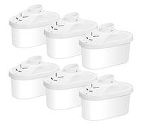 Hskyhan Lot de 6 cartouches de filtre à eau alcaline - Filtres à eau de rechange pour pichet - Améliore le pH - Système de filtration à 7 étapes pour purifier