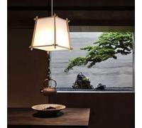 HSLJ1 Lustre en rotin style ferme, suspension ajourée tressée, luminaire suspendu bohème pour salle à manger, salon, salle de thé, restaurant E 26/ E 27 (25 cm)