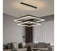 HSLJ1 Moderne LED Plafonnier Lustre Carré Pendentif Lumières Pour Salon Salle À Manger Cuisine Chambre Multi-couche Carré Lampe Maison Hôtel Suspendu Luminaire