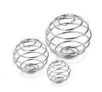 HSLPSM - Lot de 3 boules de shaker en acier inoxydable - Mélangeur de bouteille en acier inoxydable - Mélangeur de bouteille - Pour le sport, le fitness, les boissons mélangées