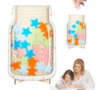 HSLXBY Bocal De Récompense Étoile pour Enfant,Star Reward Jar,Système De Récompense avec Étoiles pour La Classe,Pots De Récompense De Bon Comportement pour Garçons Et Filles