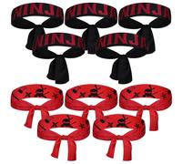 HSLXBY Serre-tête à Imprimé Ninja,10 Pcs Ninjas Party Bandeau,Ninjas Bandeau de Fête,Ninja Party Favors,Ninja Bandeaux,Ninja Party Bandeaux,Karaté Bandeau Pour Karaté Halloween Fête Danniversaire
