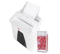 Destructeur de documents 6 feuilles coupe particules 0,78x11mm Hsm 2095121 Blanc G