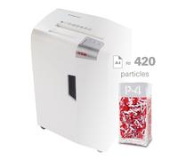 HSM Destructeur de documents shredstar X13 – 13 feuilles, coupe particules 4×37 mm, blanc/argenté