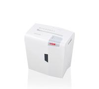 HSM Destructeur shredstar X5 – sécurité 3, 5 feuilles, coupe particules, Blanc/Argent