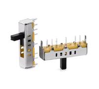 HSMXNEONJB 10pc SS-15D01 G5(1P5T) Single-row 6-pin five-speed vertical slide switch with ball toggle switch