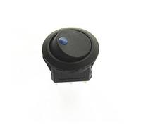 HSMXNEONJB 1pc Cat's eye 12 v blue lamp series 3 pin opening 20mm power circular switches 3-pin on/off