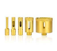 HSMXNEONJB 1Pcs 6-60mm M10 Thread Vacuum Diamond Brazed Hole Opener Carbon Steel Angle Grinder for Ceramic Tile Granite Marble Drill Bits(25mm)