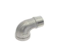 HSMXNEONJB CHATROOM 1/8"" 1/4"" 3/8"" 1/2"" 3/4"" 1"" Female X Male Thread Street Elbow 90 Degree Angled SS 304 Stainless Steel Pipe Fitting Connectors(DN25)