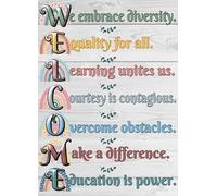 HSMXNEONJB Classroom Welcome Poster Set, Boho Rainbow Bulletin Board Decor, Teacher Must Have for Open House, Preschool, Kindergarten, 1st Grade(Unframed,12x18inch(30x45cm))